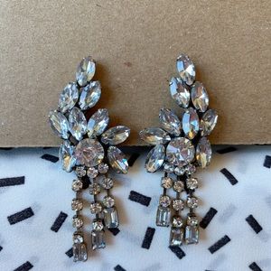J.Crew Lulu Frost Crystal Statement Earrings